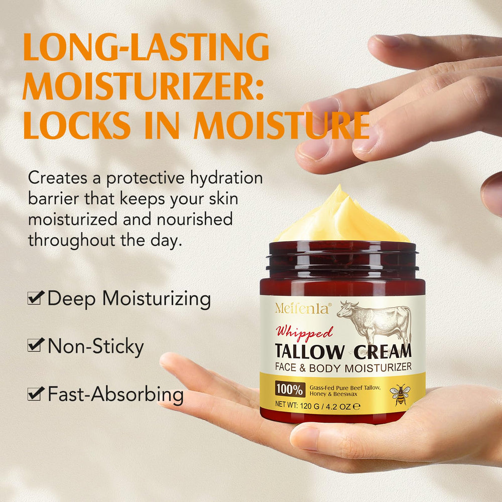 Lxitian sensitive-skin beef-tallow balm showcased on plain backdrop