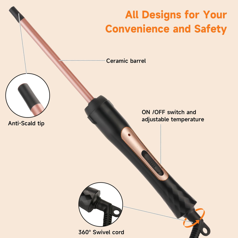 LXMTOU dual-voltage travel-friendly wand works worldwide for styling.