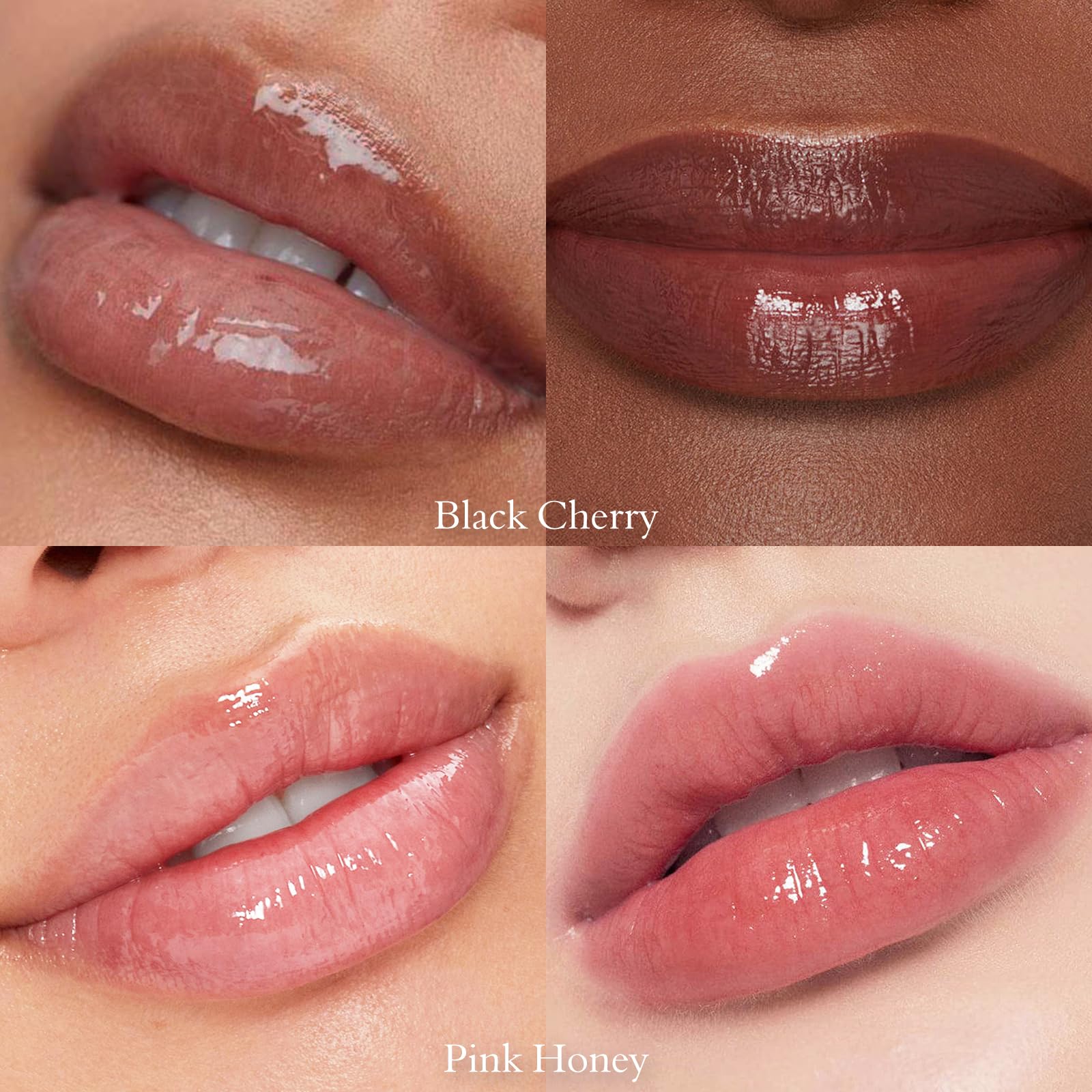 LYBHDAFA almost lipstick honey tint swatch highlighting buildable color and glossy finish.