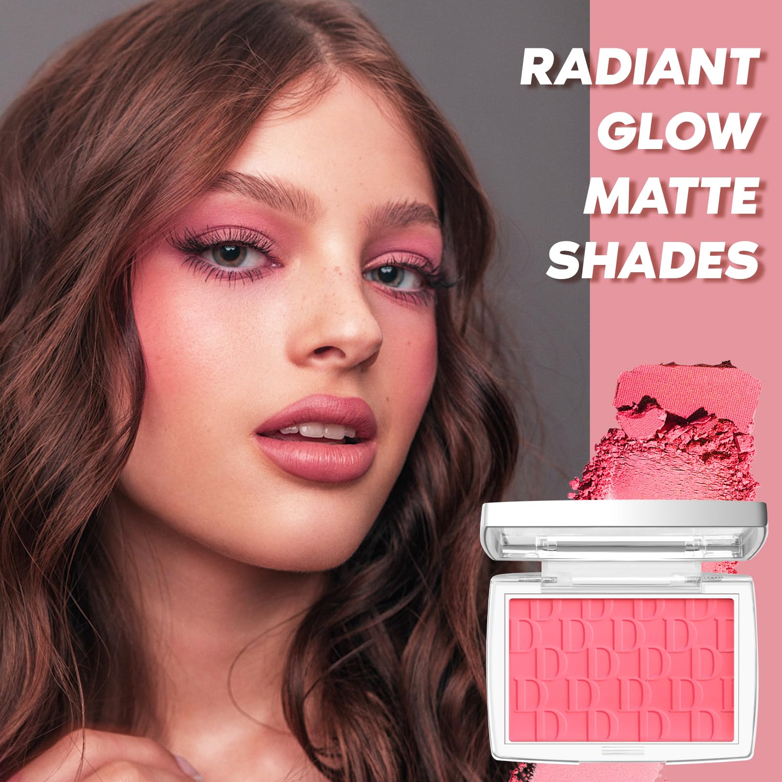 LYBHDAFA Cherry Blush lightweight powder blends seamlessly for natural color.