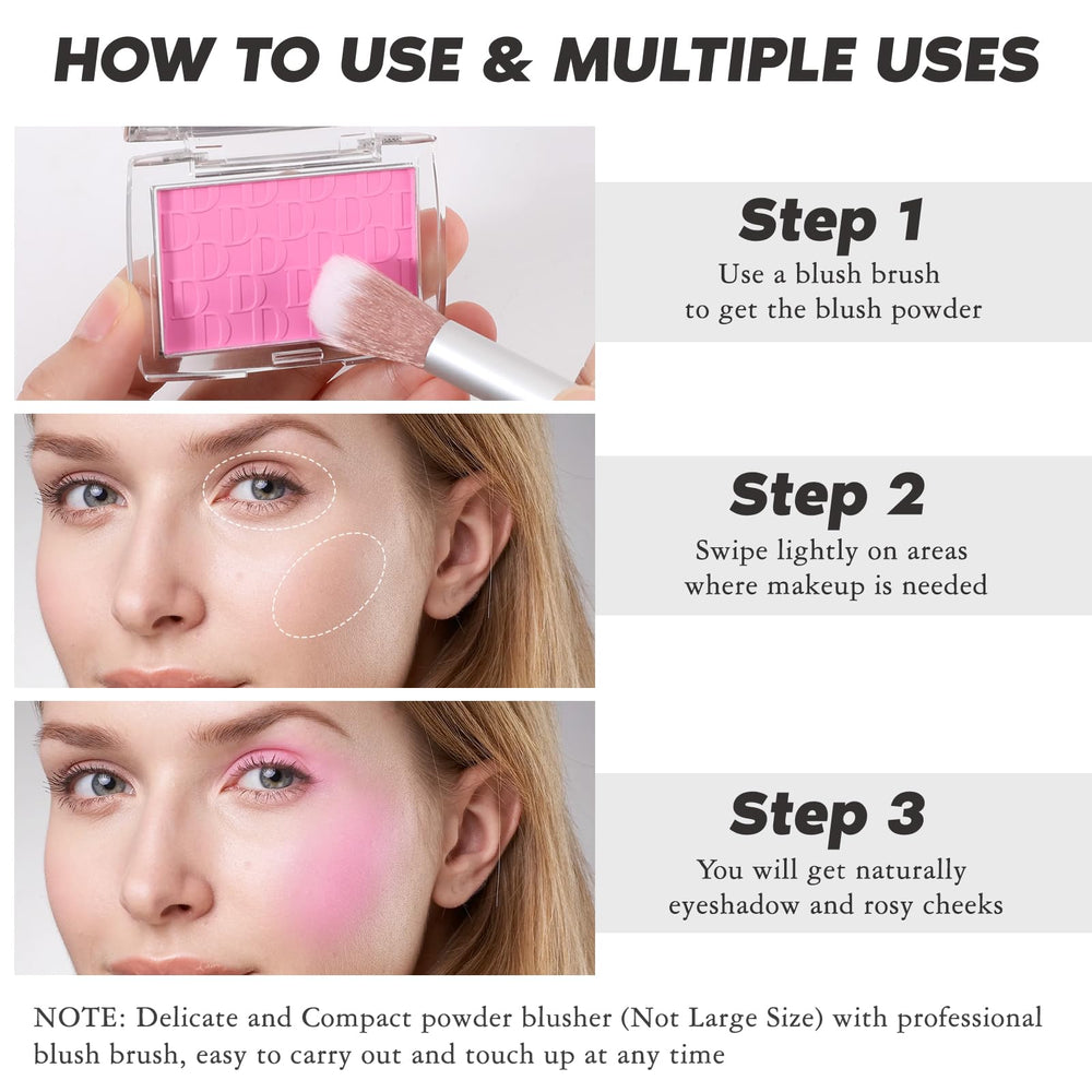 LYBHDAFA Cherry Blush travel-friendly palette keeps complete makeup ready.