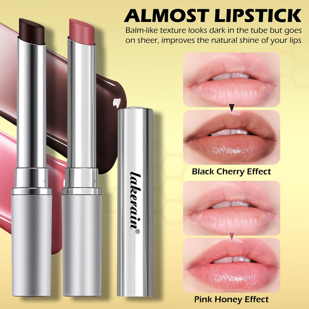 LYBHDAFA ultra-glossy translucent tint application closeup for a luminous look.