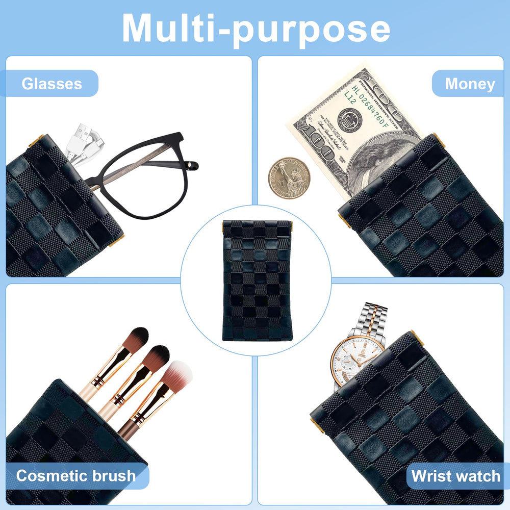 lyblissor small items storage bag in black, organize lipsticks, coins, and cables.