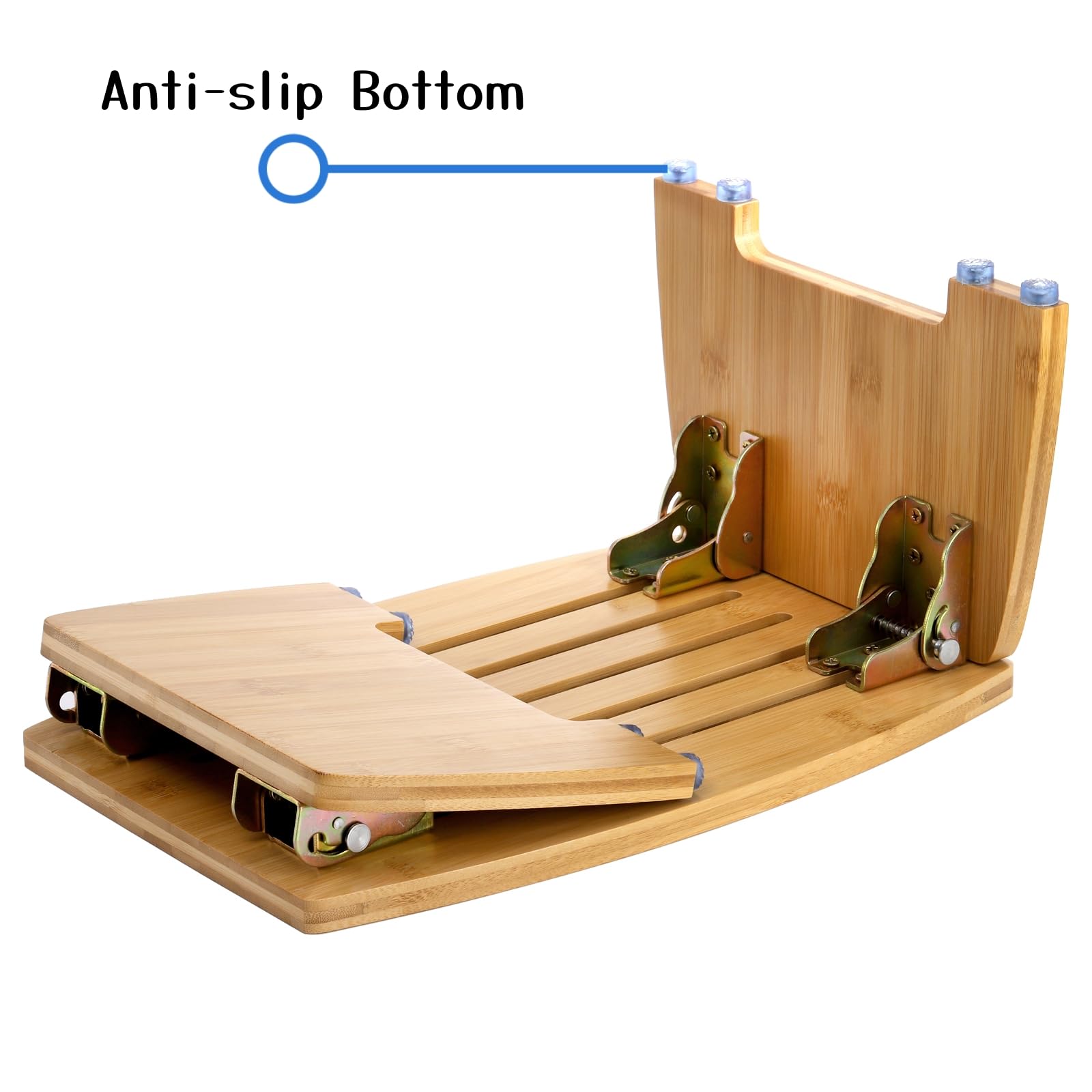 Lyellfe bamboo folding step stool multipurpose use for reaching high shelves and travel.