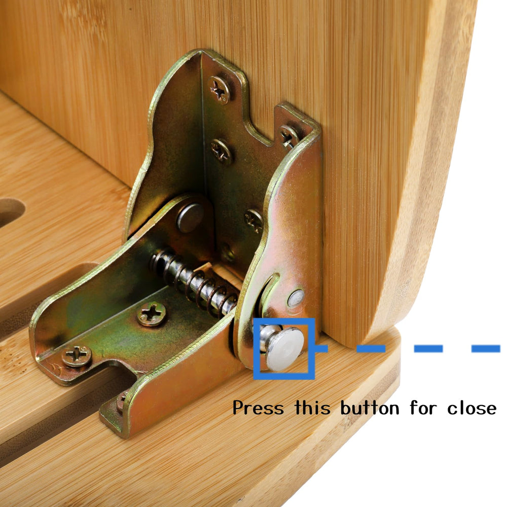 Lyellfe bamboo folding step stool in shower-friendly design.