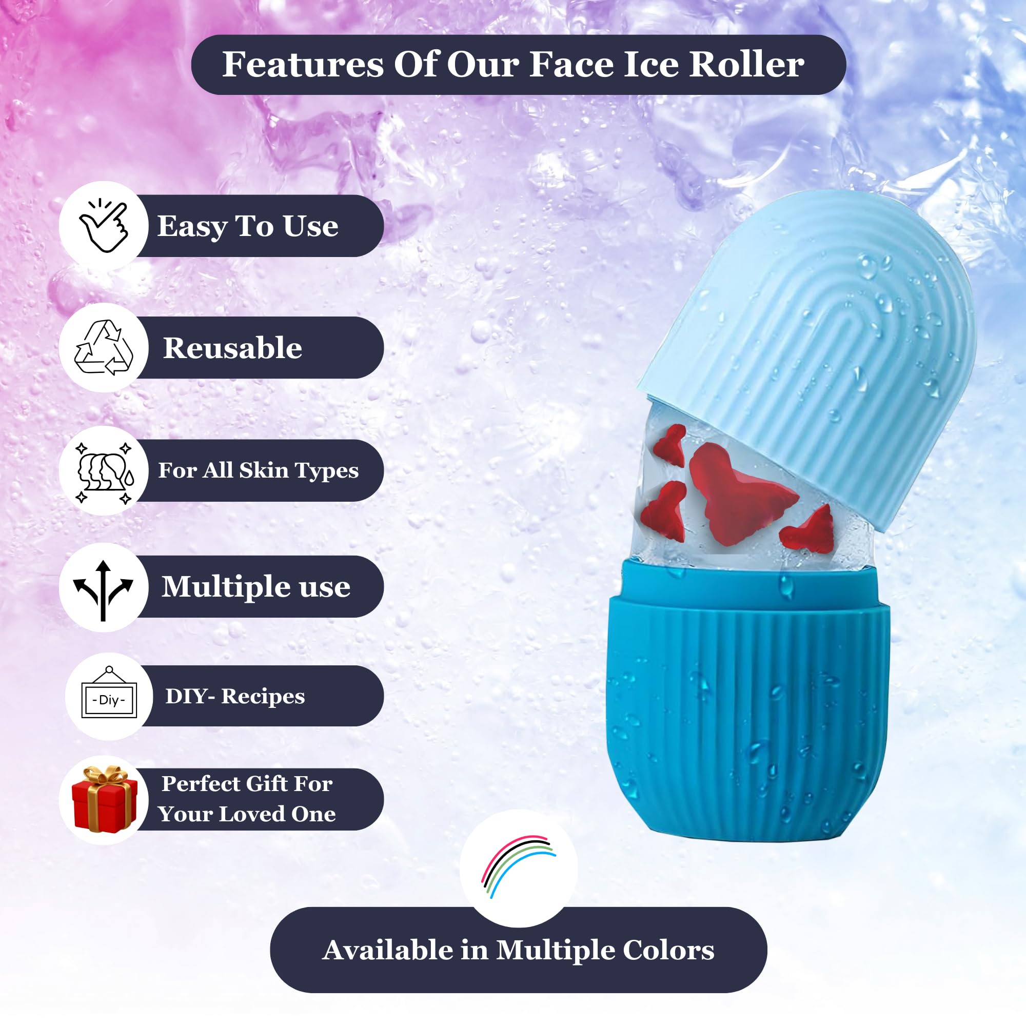 LyfNeeds BPA-free silicone ice-mold ensures safe, reusable skincare.