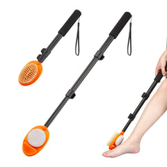 LYIGEOL foot scrubber with adjustable 15-28in handle for versatile shower reach