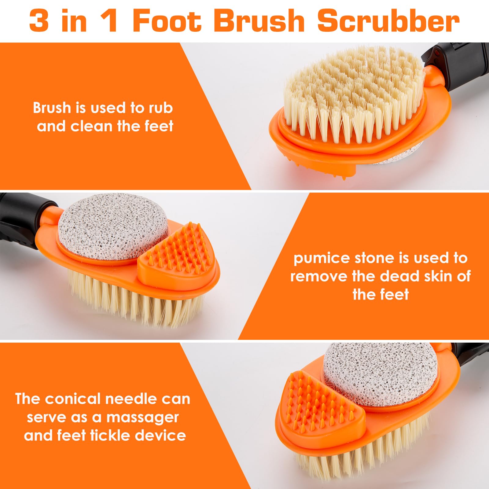 LYIGEOL foot scrubber features anti-slip grip for safer shower use