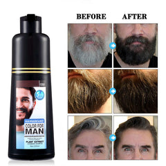 Lymznus beard dye shampoo nourishes with argan oil and noni for healthier hair