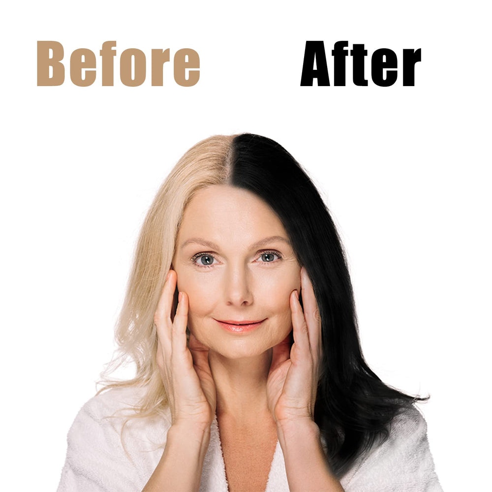 Lymznus Herbal Black Hair Dye Shampoo gloves included for easy application