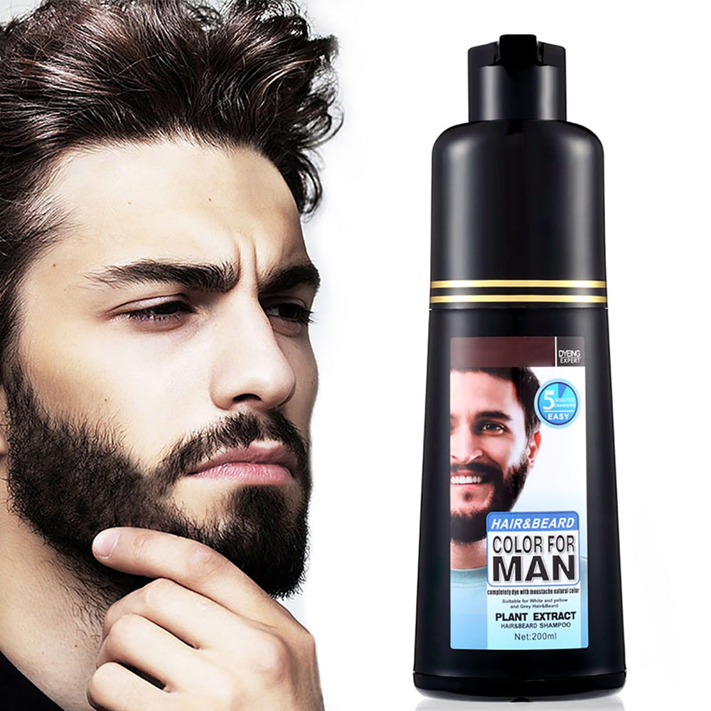 Lymznus mustache and beard dye delivers natural black color for quick gray coverage