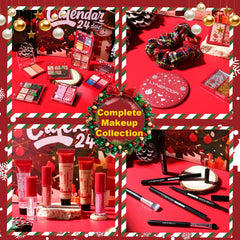 LYNEMOGA Makeup Advent Calendar 2025 compact mirror and brush set for on-the-go touch-ups.