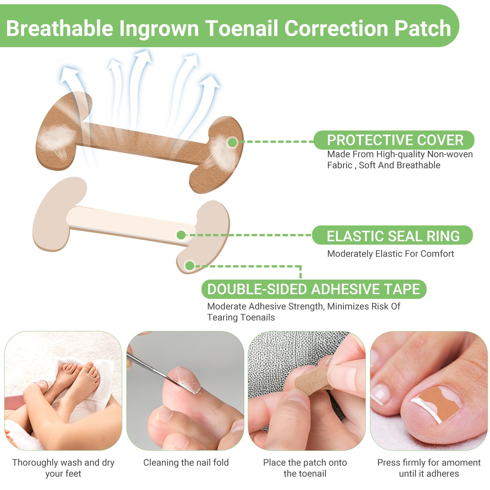 LYNRUI breathable strips package designed for long-wearing comfort