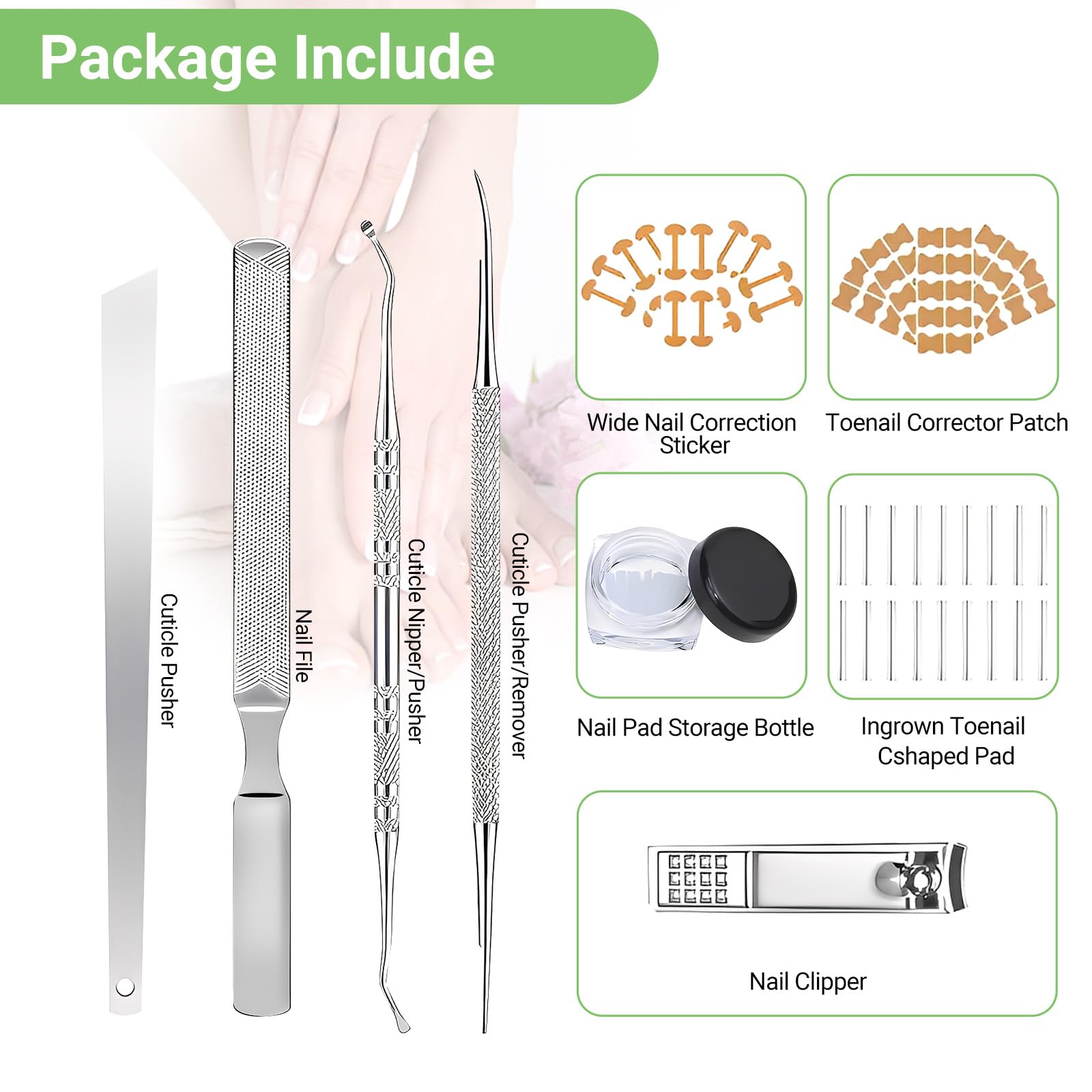 LYNRUI final packaging image showing complete home pedicure kit