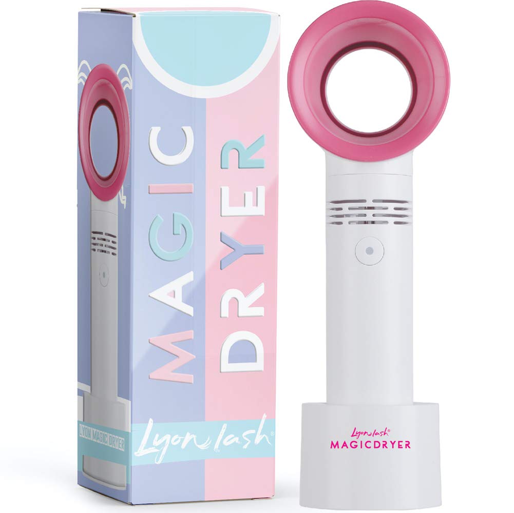 Lyon Lash Magic Fan handheld dryer delivering fast lash glue drying and client comfort.
