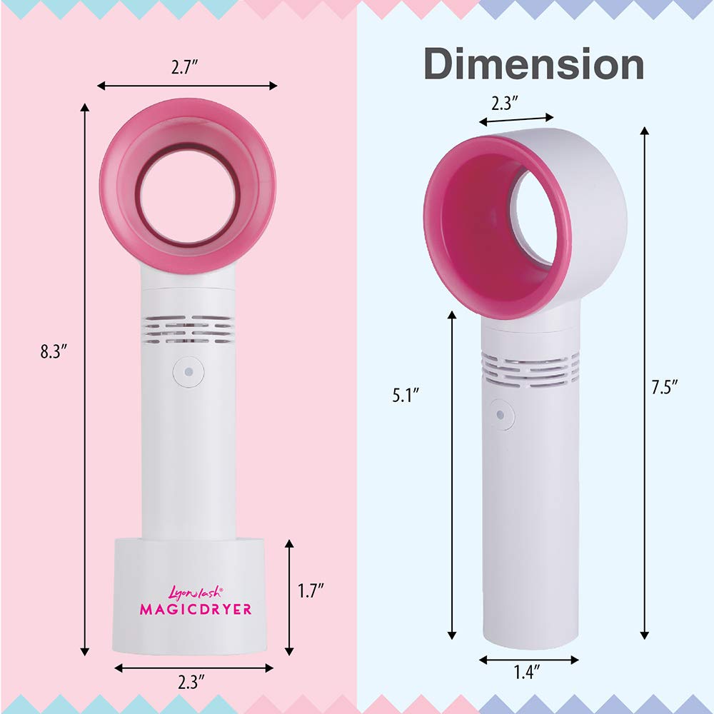 Lyon Lash Magic Fan stand keeps the workstation organized during lashing.