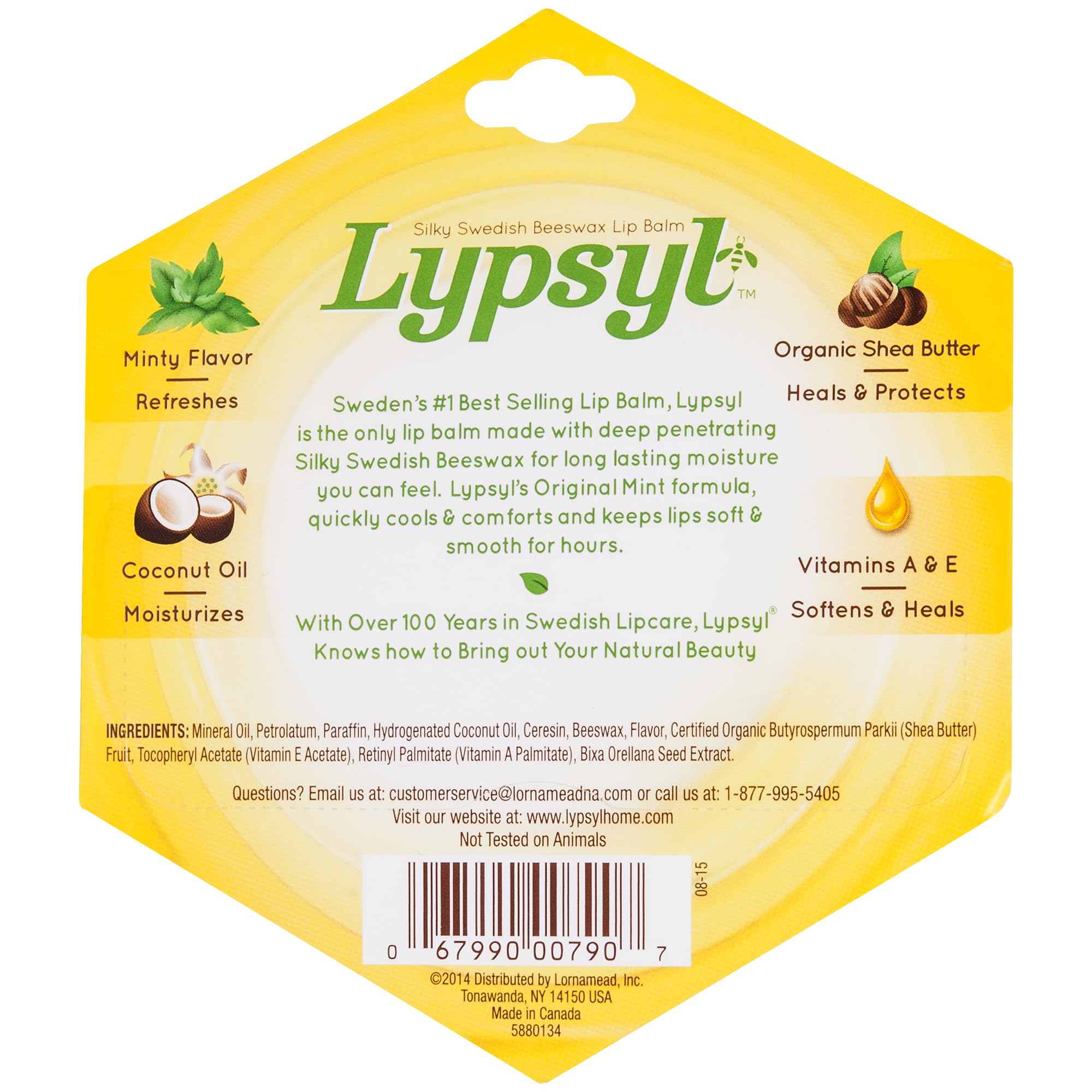 Lypsyl Intense Protection Original Mint 10-pack display shot highlighting convenience for on-the-go.