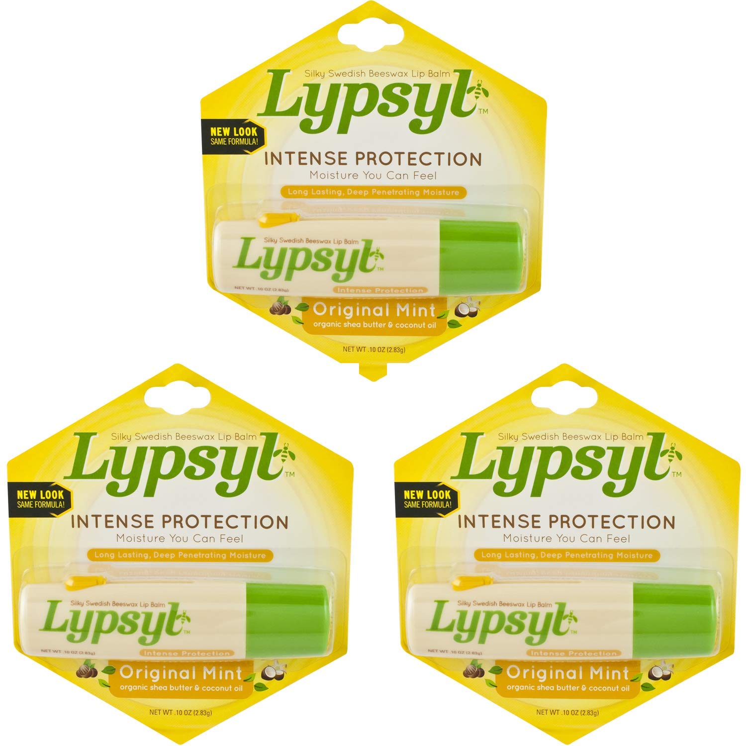 Lypsyl Intense Protection Original Mint packaging for convenient daily hydration.