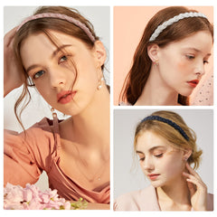 LYroo crystal-beaded-headband glimmer closeup for party-ready style
