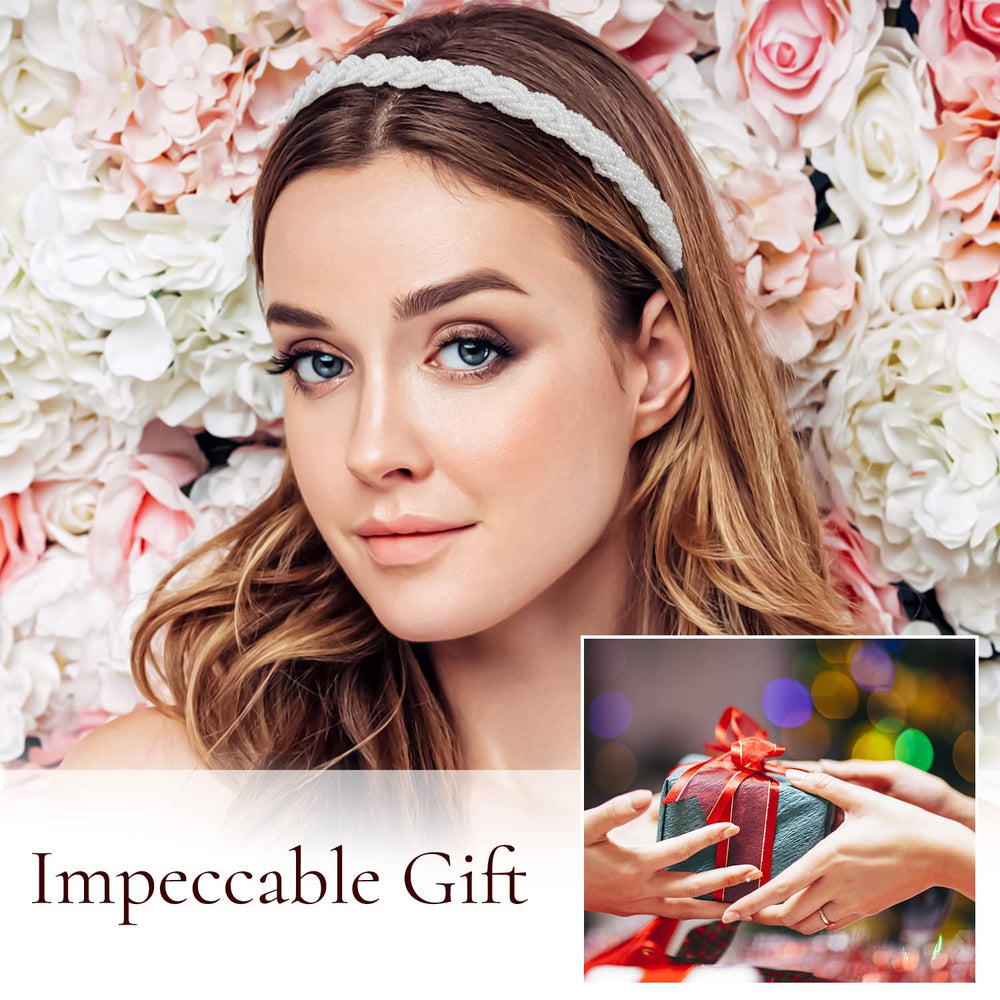 LYroo pink beaded headband brings feminine charm to daily styling.