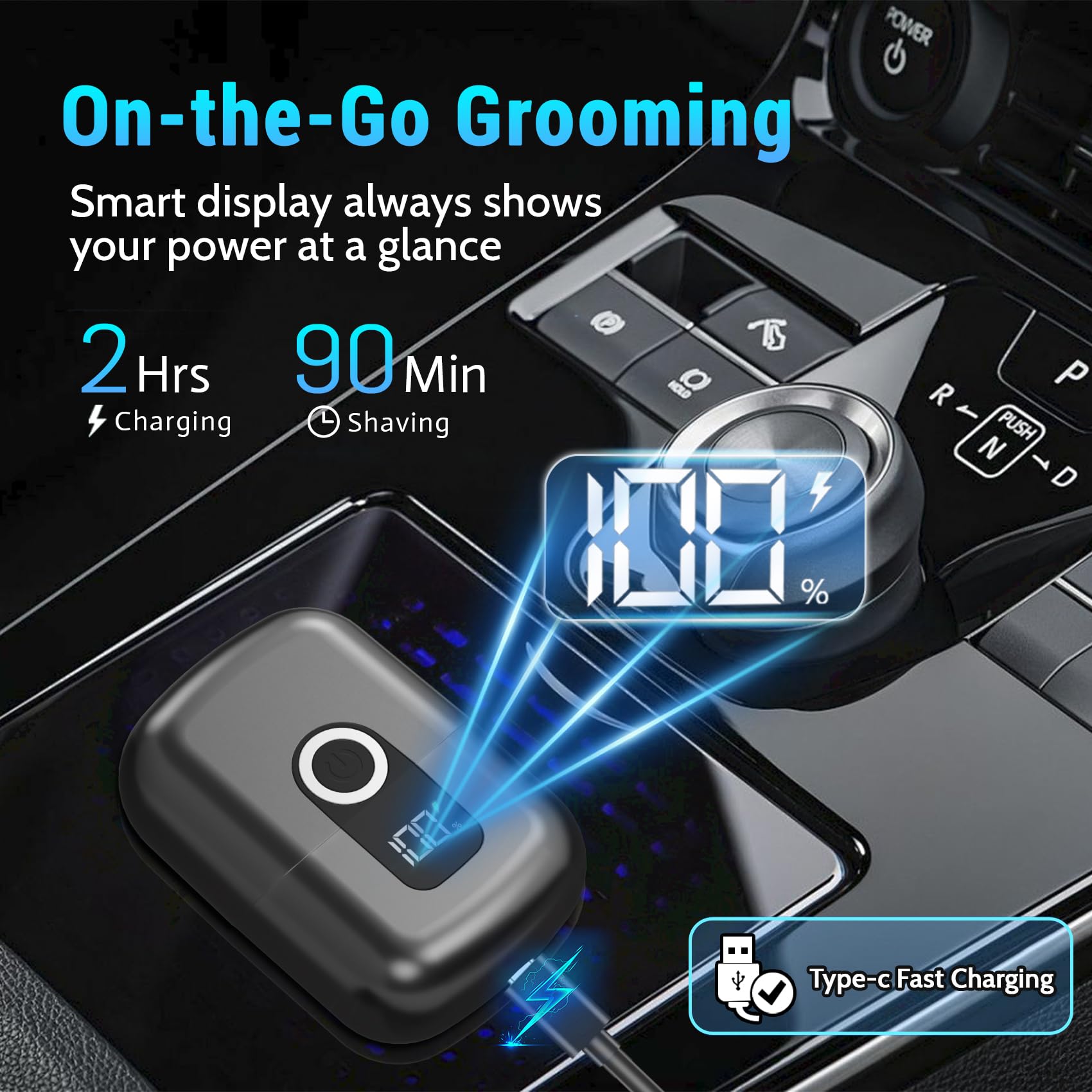 LYRSLF 3D-floating blades adapt to facial contours for a close shave.