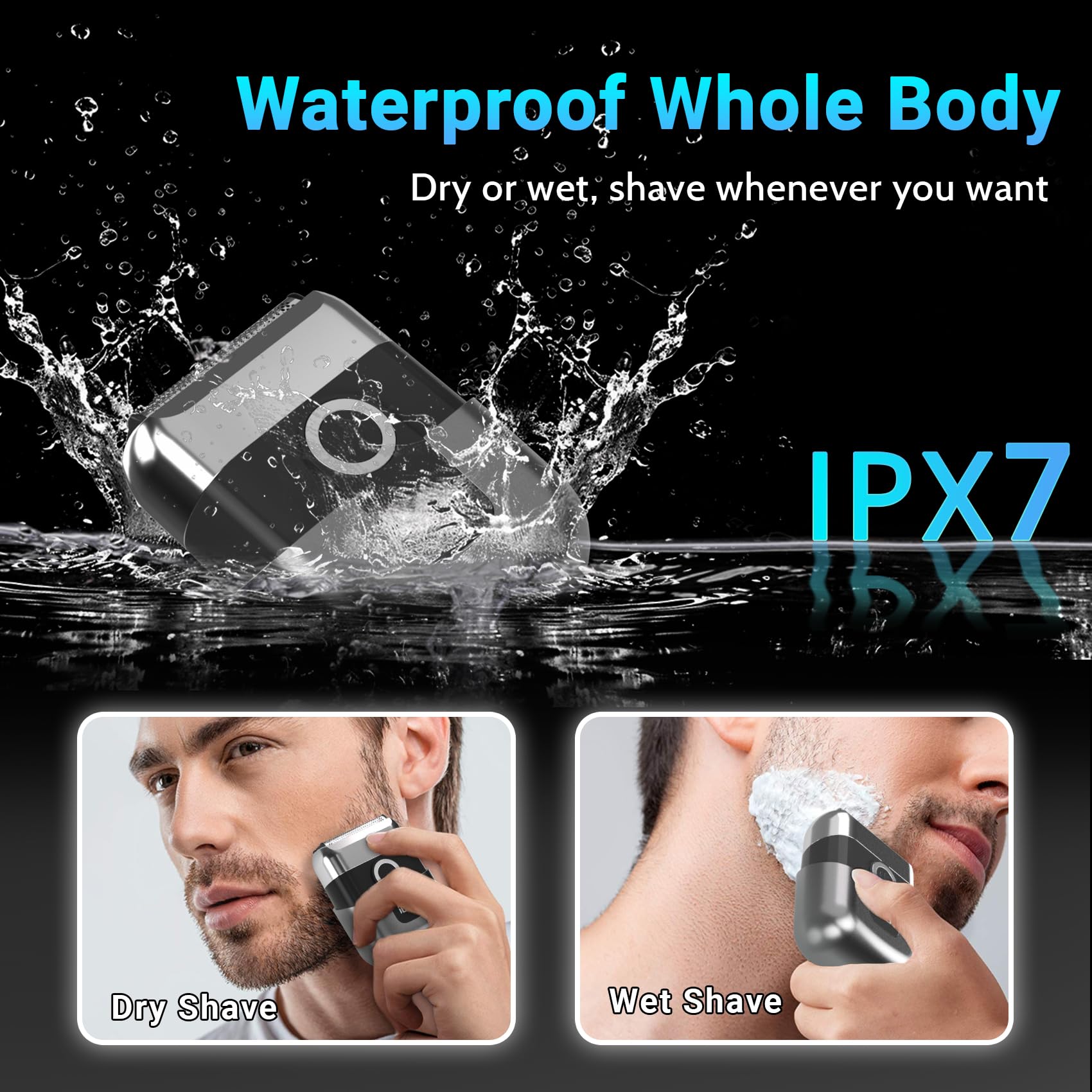 LYRSLF detachable magnetic head for easy rinse cleaning after use.