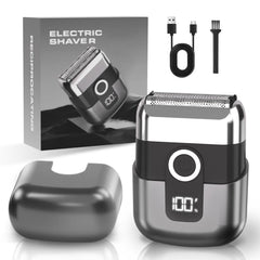 LYRSLF electric foil shaver close-up for a smooth face shave on dry or wet skin.
