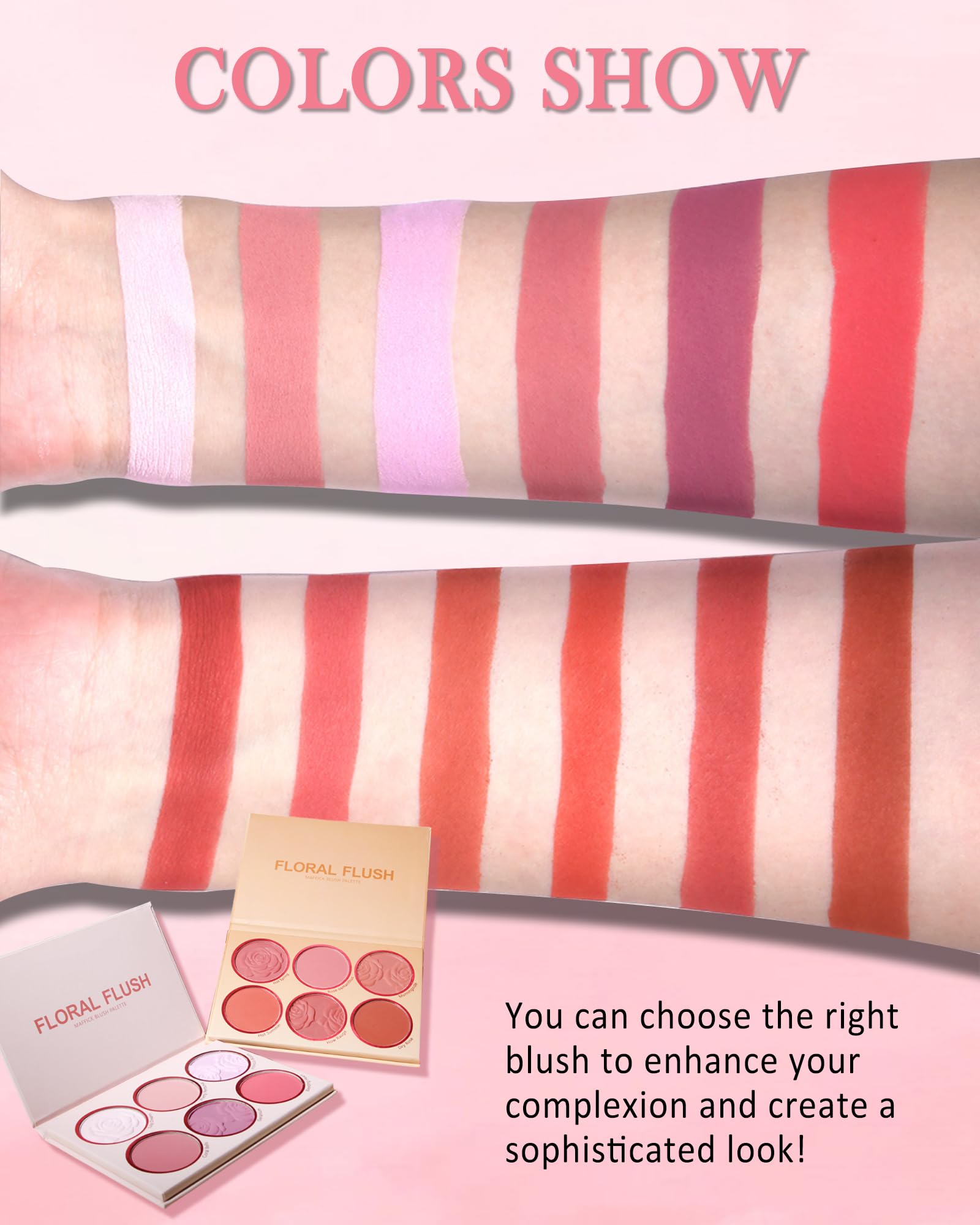 LYSdefeu Matte Face Blush Palette Set 02 waterproof long-lasting finish on cheeks