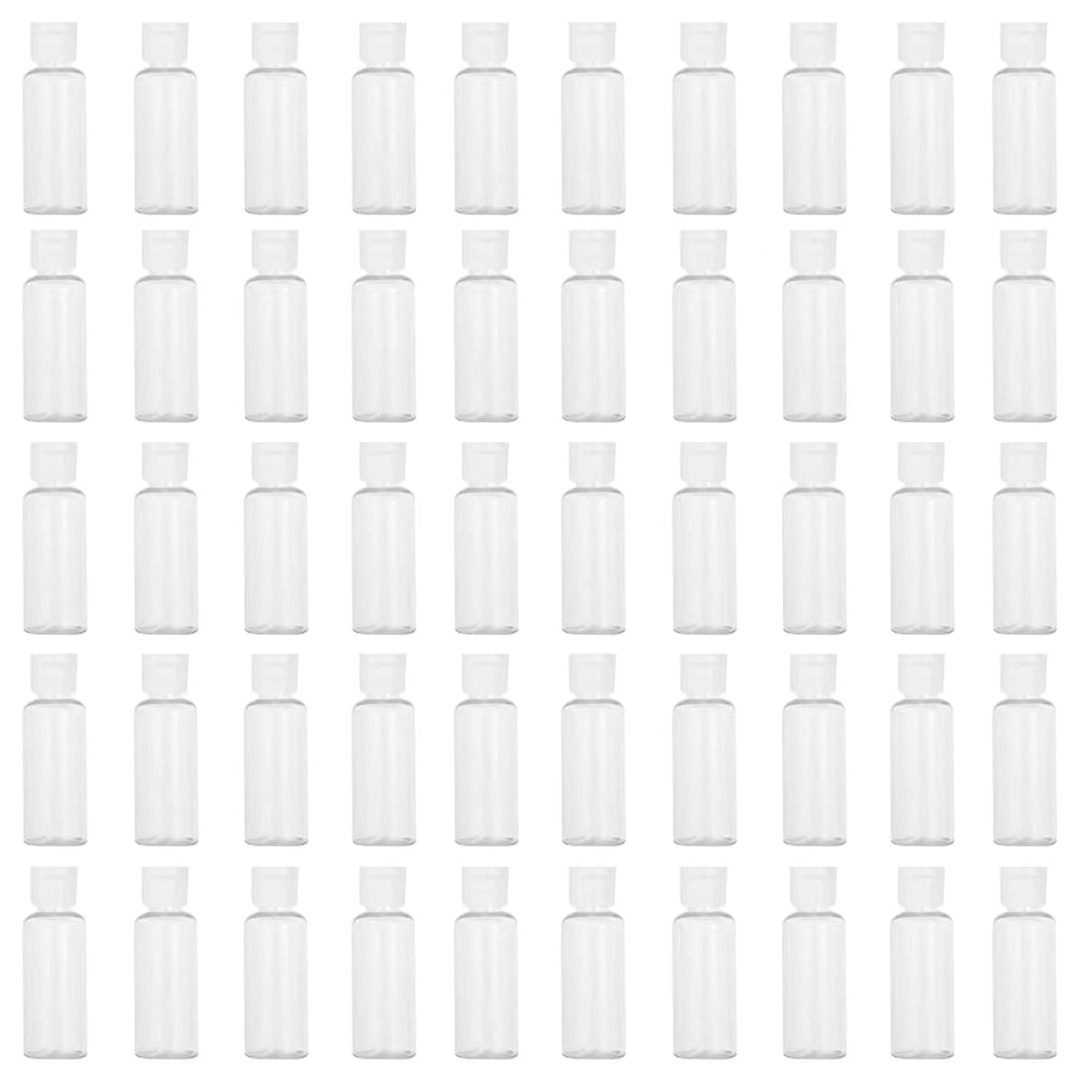 LZCNM 50-pack travel bottles packaging, bulk set ideal for party favors and events.