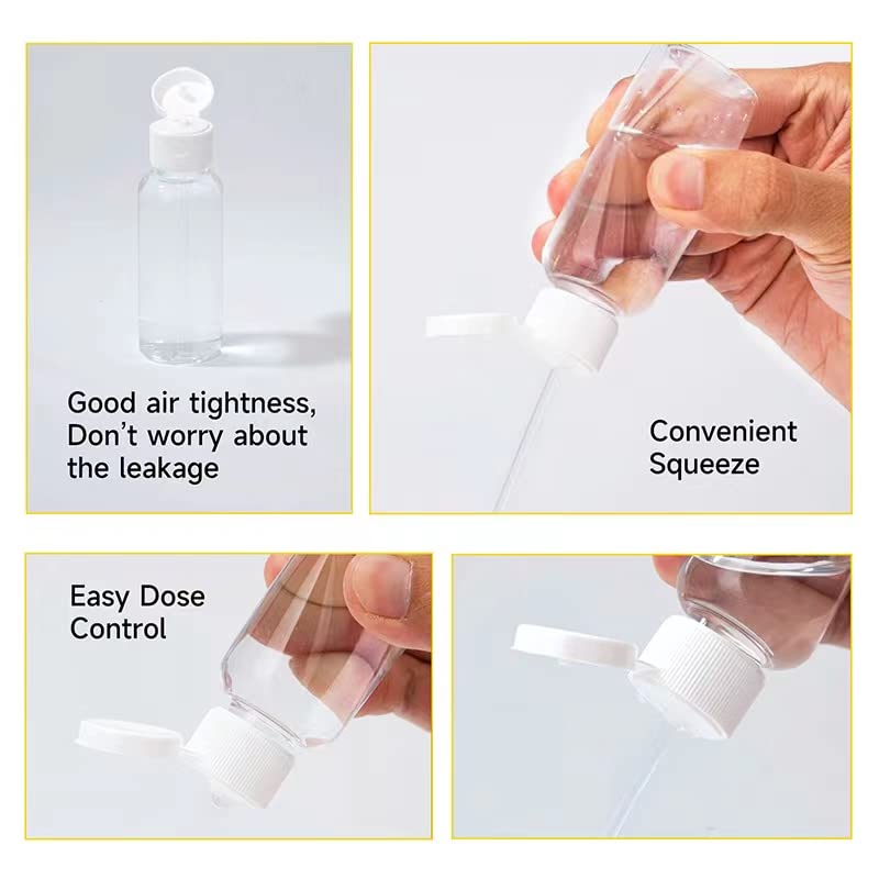 LZCNM transparent squeezable bottle in use highlights easy dosage and waste control.