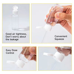 LZCNM transparent squeezable bottle in use highlights easy dosage and waste control.