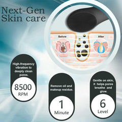 LZP facial cleansing brush side hold emphasizing ergonomic grip for comfortable use