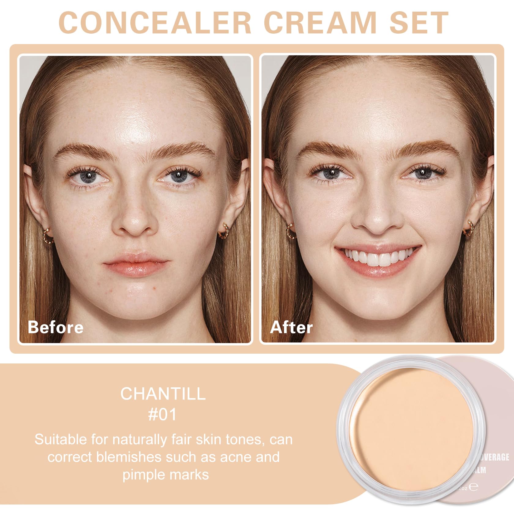 LZXLUKGIR concealer brush-application allows precise blemish targeting.