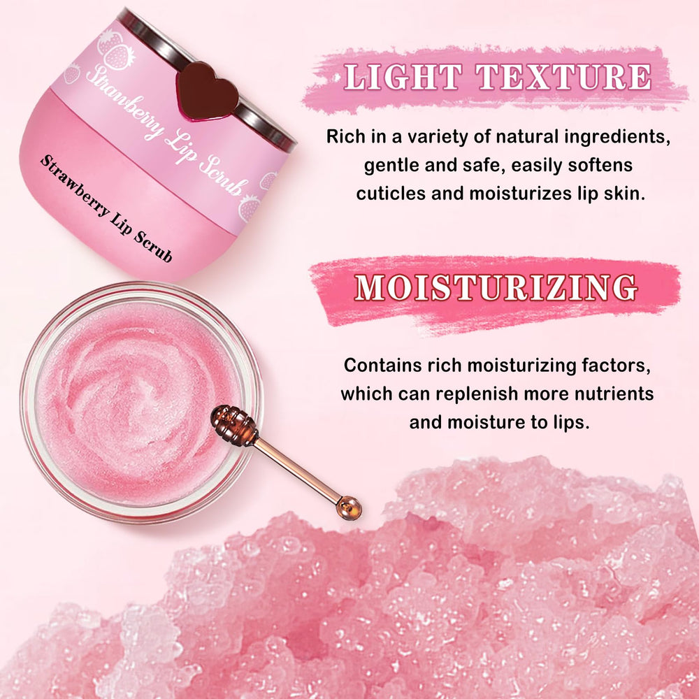 LZXLUKGIR lip scrub-application close-up reveals fine particles for gentle lip prep