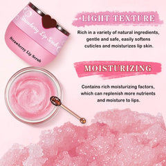 LZXLUKGIR lip scrub-application close-up reveals fine particles for gentle lip prep
