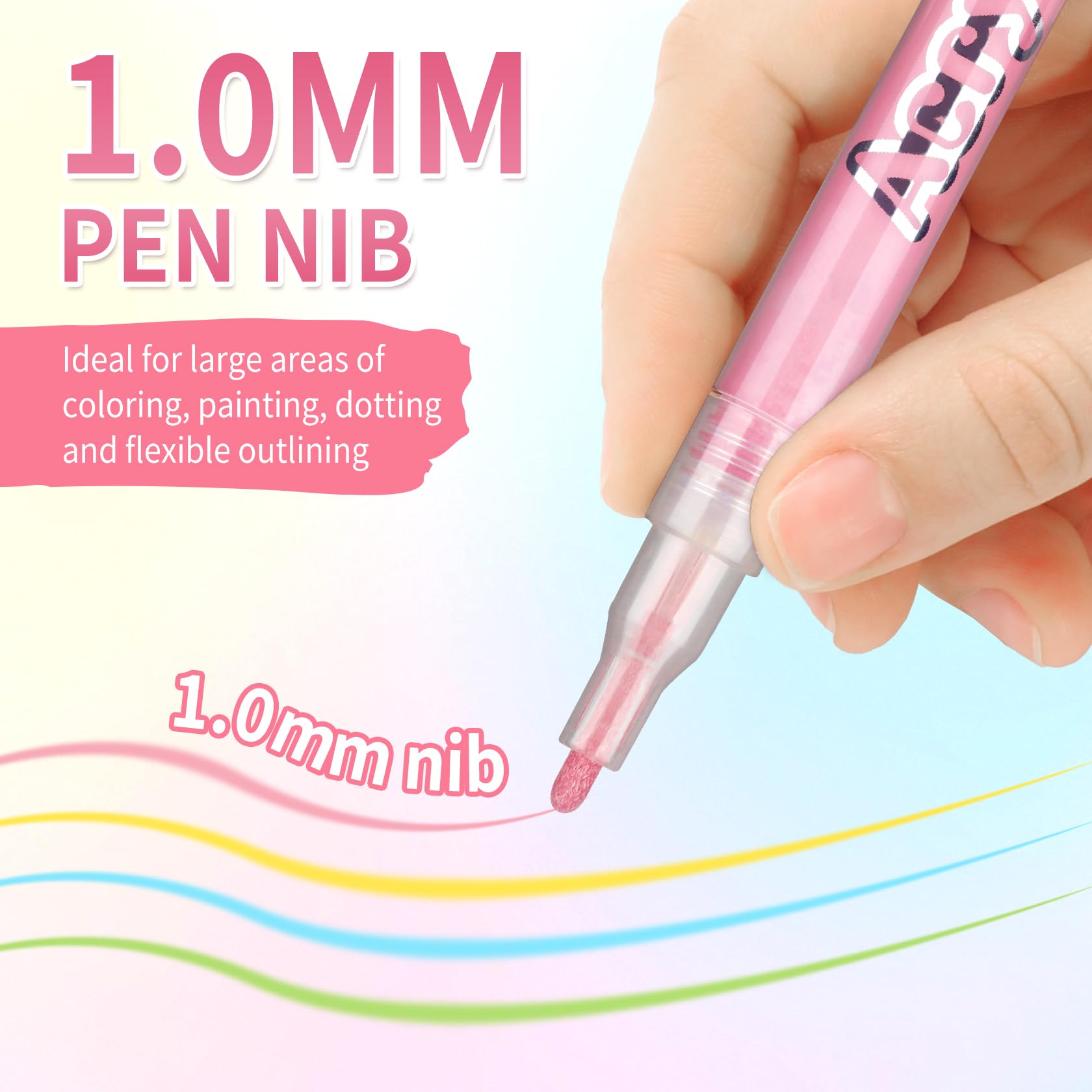 LZXLUKGIR Nail Art Pens top coat finish helps patterns stay firm and glossy.