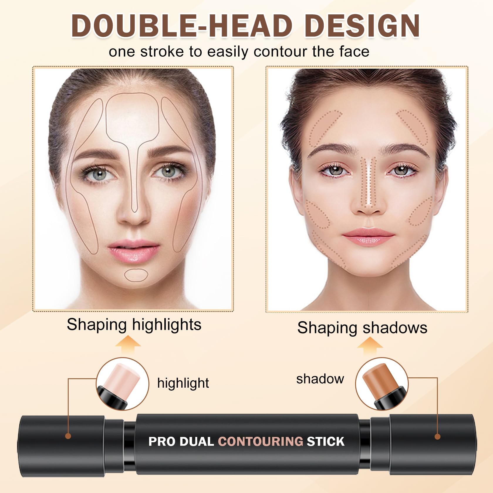 LZXLUKGIR pearlescent-gold highlighter-stick adds subtle radiance