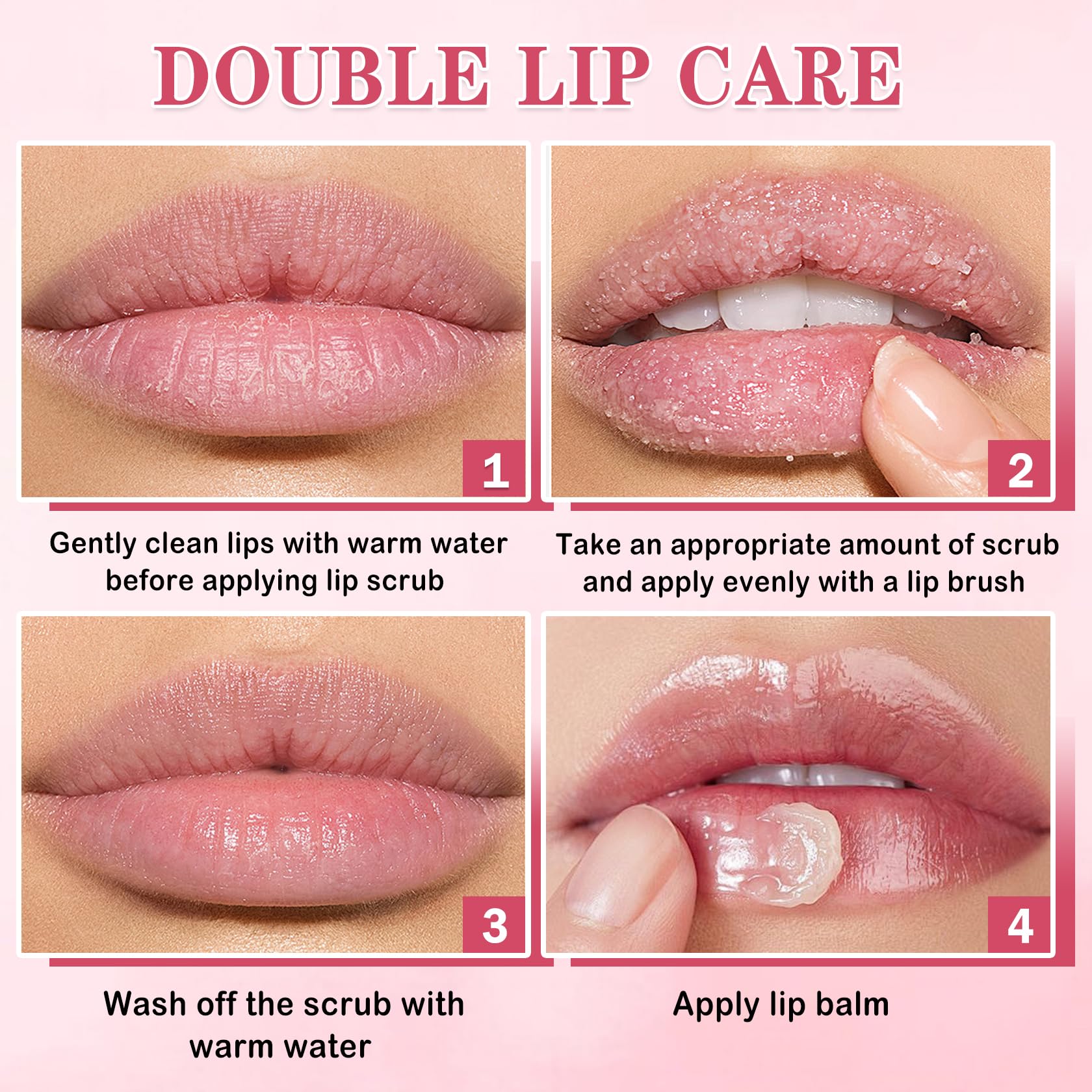 LZXLUKGIR set-packaging showing a complete four-piece lip care routine