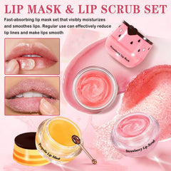 LZXLUKGIR watermelon lip scrub image demonstrates gentle exfoliation for refreshed lips