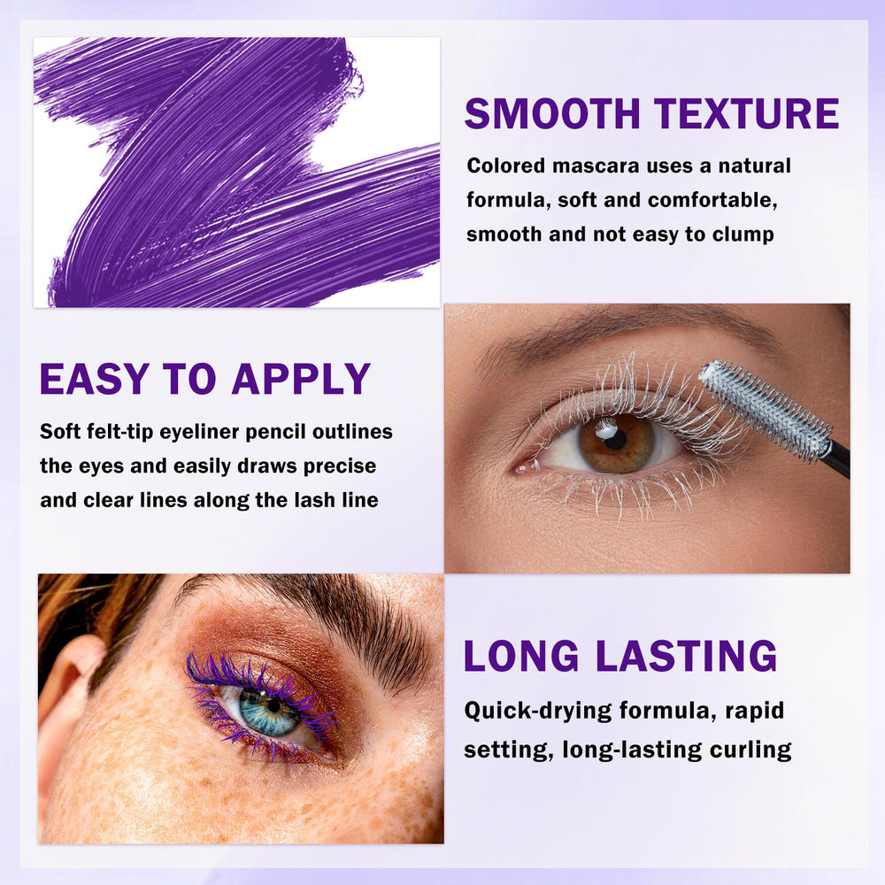 LZXLUKGIR waterproof mascara long-wear resists smudging in heat or humidity.