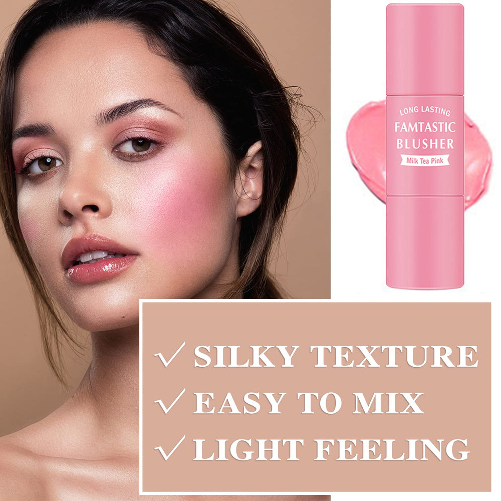 LZYLLS Cream Blush Stick brush-end enables precise blending for a natural look.