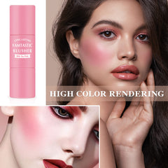 LZYLLS Cream Blush Stick tip application demonstrates beginner-friendly, one-end makeup.