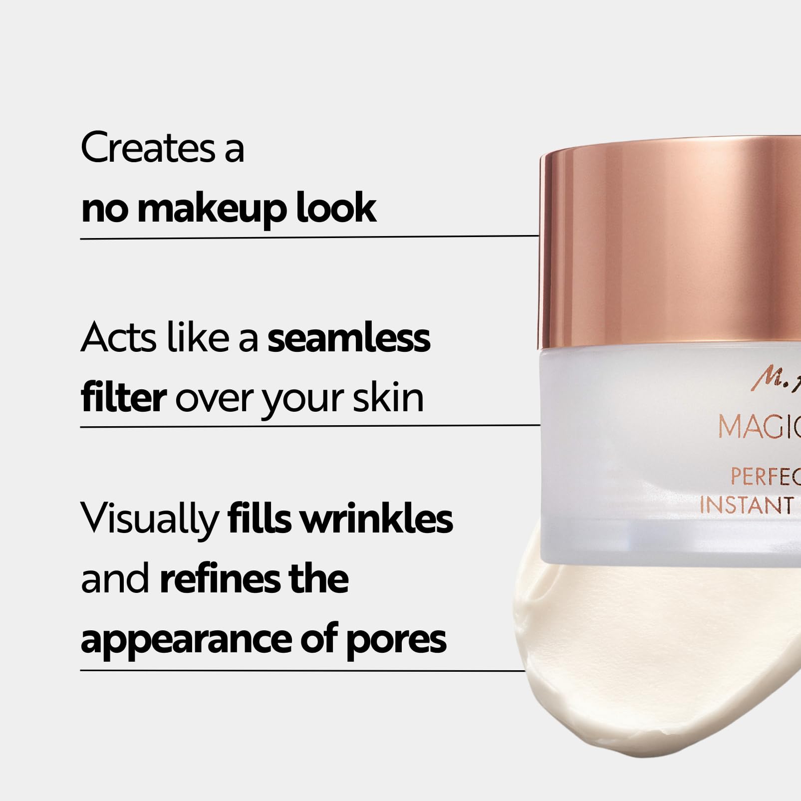 M. Asam Perfect Teint texture being applied for a smooth, matte finish