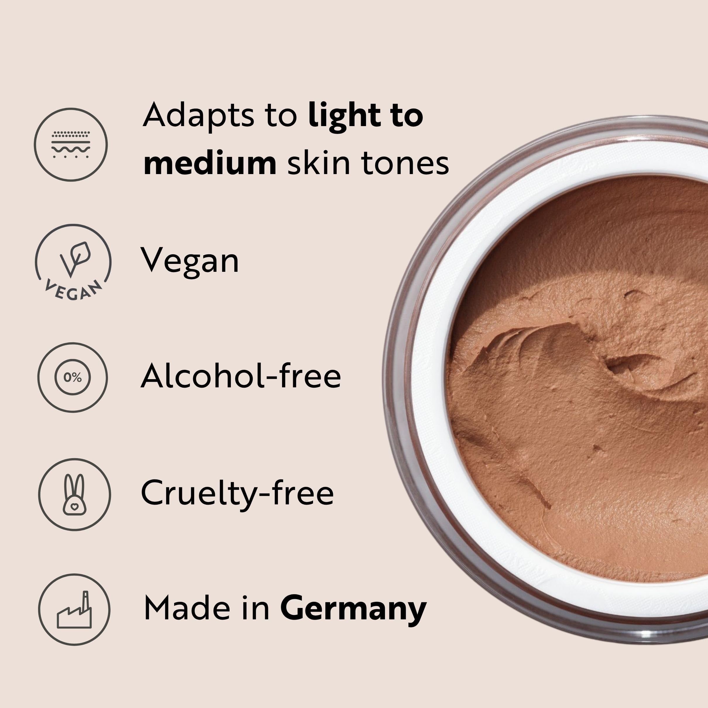 M. Asam Magic Finish Mousse Porcelain Teint swatch delivers light-to-medium coverage