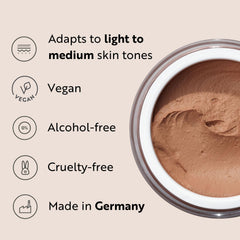 M. Asam Magic Finish Mousse Porcelain Teint swatch delivers light-to-medium coverage