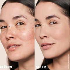 M. Asam Magic Finish Mousse swatch spread for a natural even tone