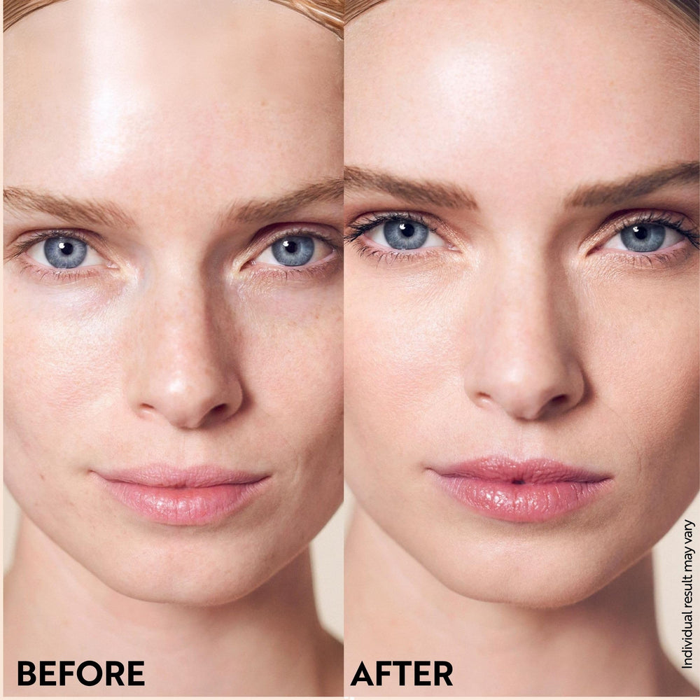 M. Asam Magic Finish Porcelain Teint mousse applied with brush for precise coverage.