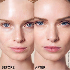 M. Asam Magic Finish Porcelain Teint mousse applied with brush for precise coverage.
