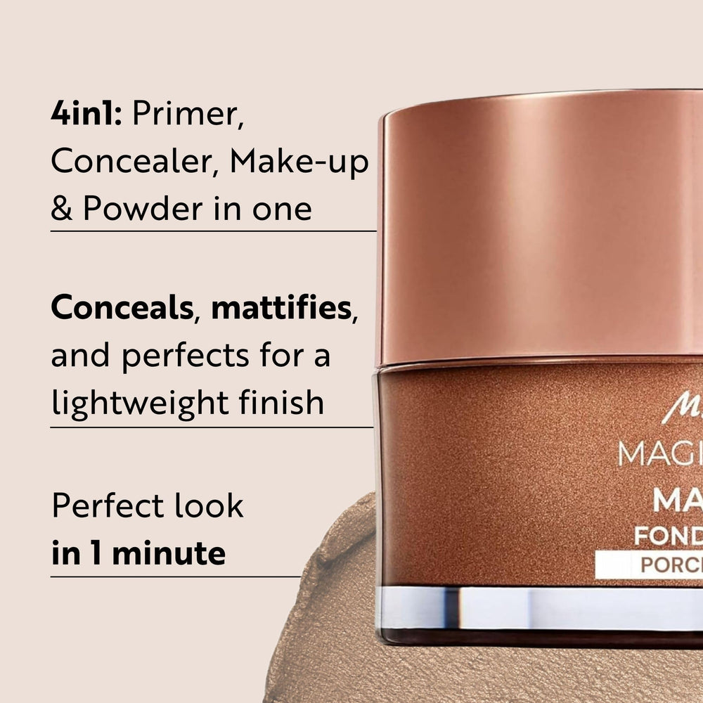 M. Asam Magic Finish Porcelain Teint mousse silky texture delivers lightweight, natural coverage.
