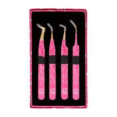 M LASH diamond-grip tweezers show anti-slip control for steady application.